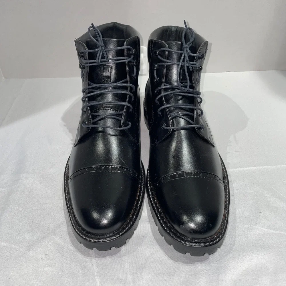 Johnston & Murphy Men's Garrison Brogue Cap Toe Boots Size 9 M 59-4057